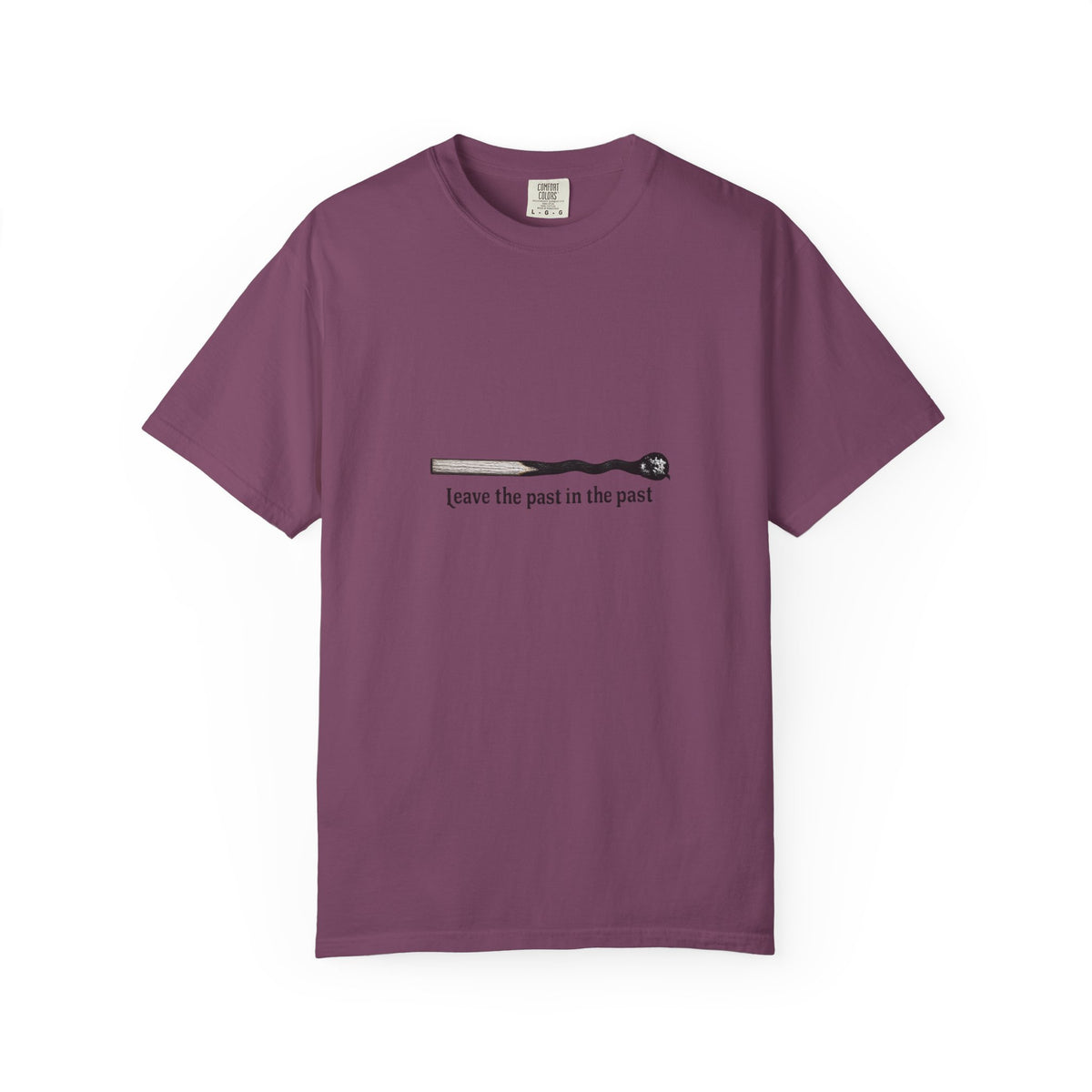 T-Shirt — Minimal Smoking Pipe Graphic “Leave the Past in the Past”
