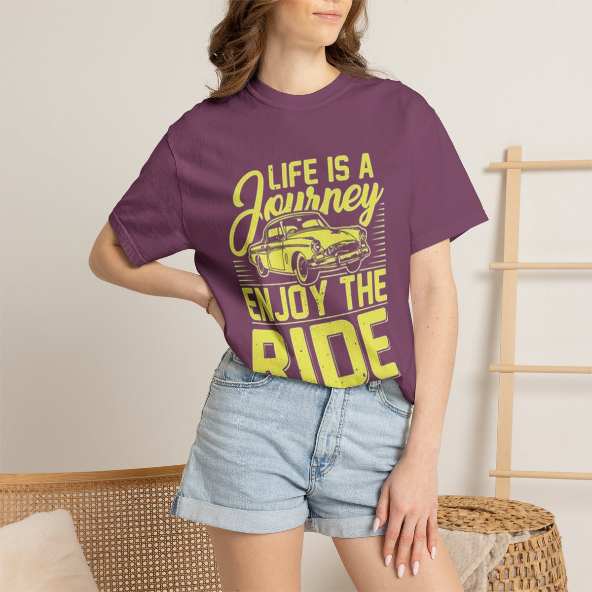 Enjoy The Ride T-Shirt — 'Life Is A Journey' Vintage Car Tee