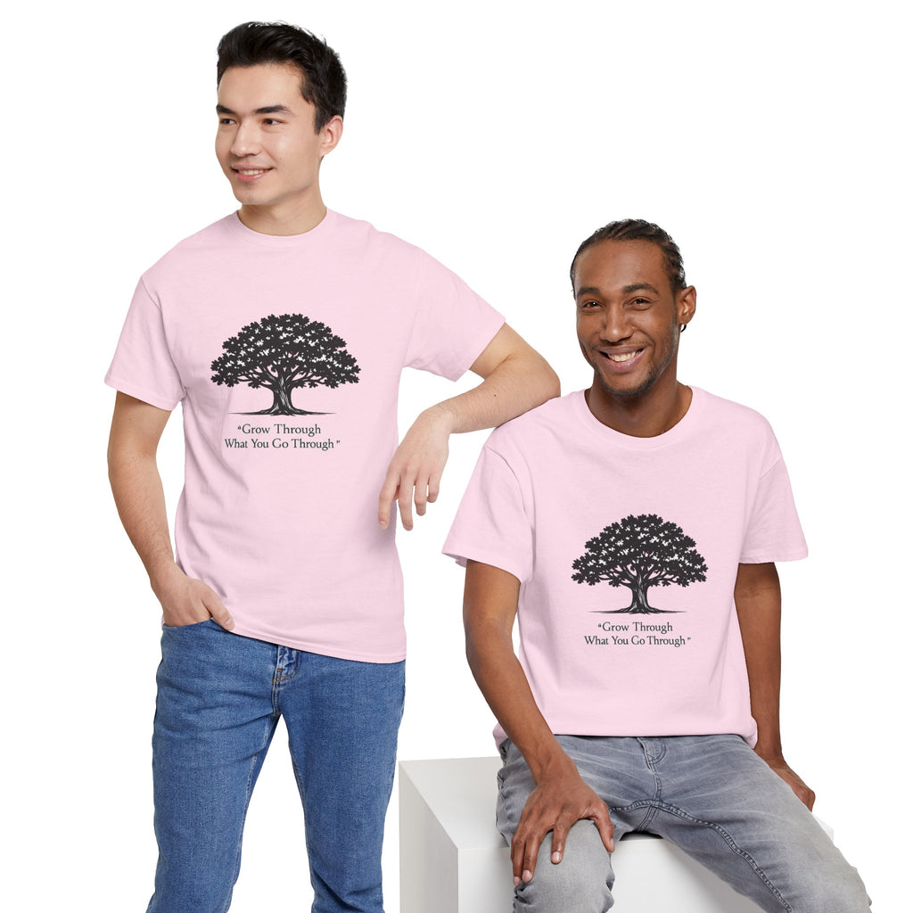 Tree of Growth T-Shirt — "Grow Through What You Go Through" Inspirational Tee