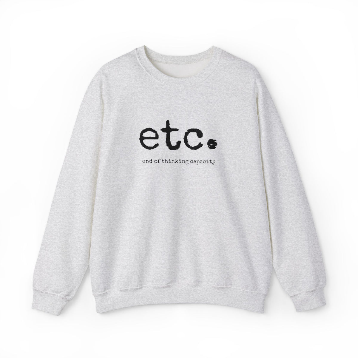 Crewneck Sweatshirt – Minimal 'etc.' Script Logo Casual Pullover