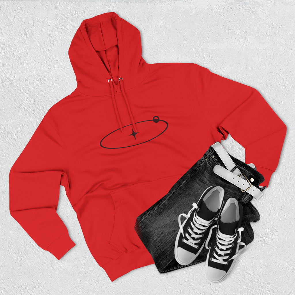 Minimal Orbit Hoodie — Simple Space Graphic Pullover