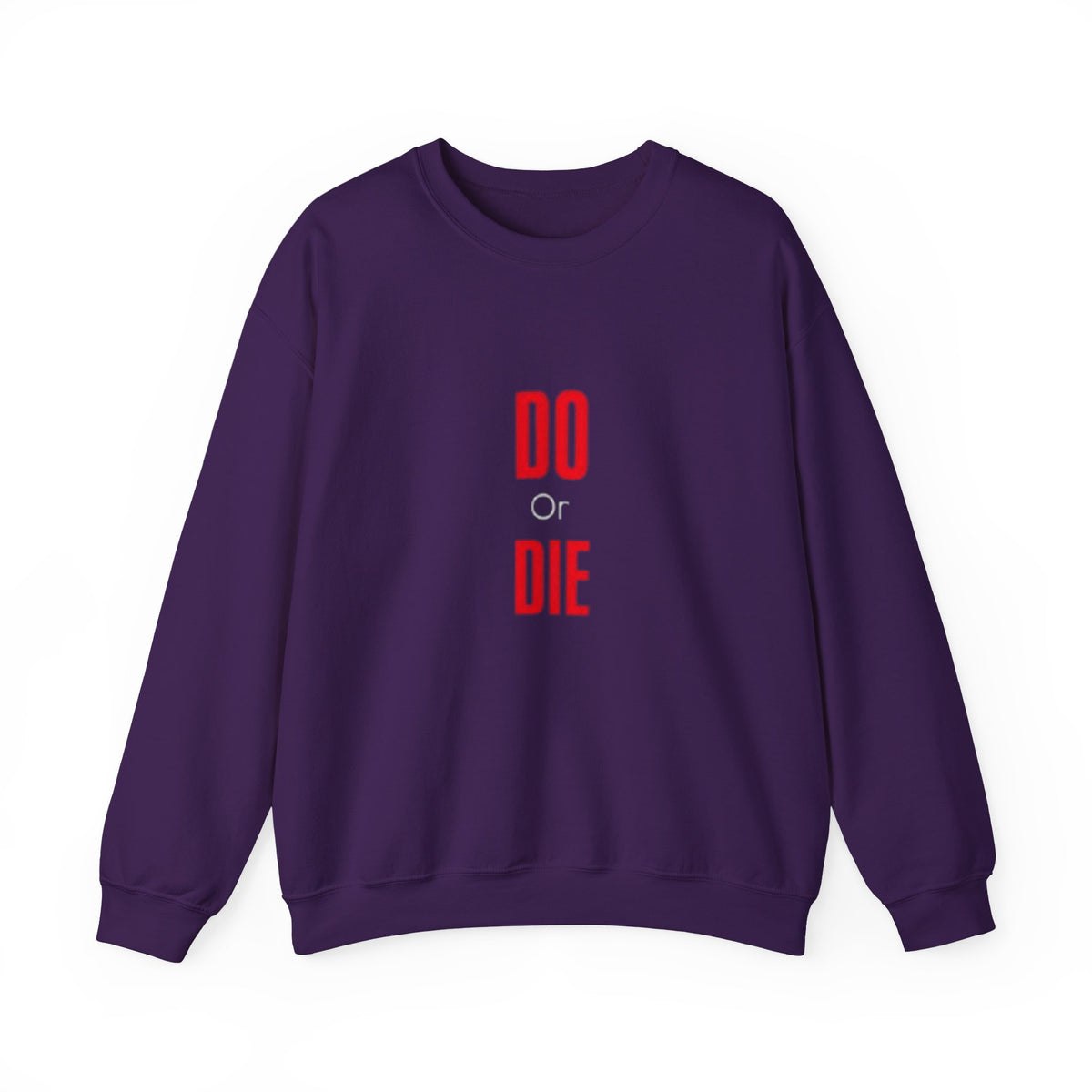 Crewneck Sweatshirt – Minimal 'DO / DIE' Red Vertical Typography