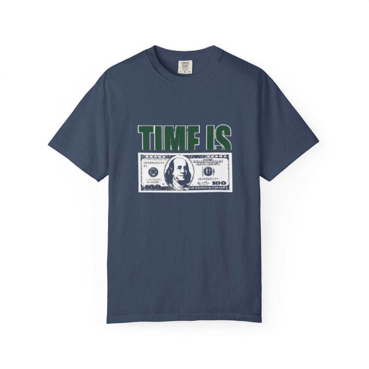Money Vibe T-Shirt — "TIME IS" Graphic Dollar Bill Tee