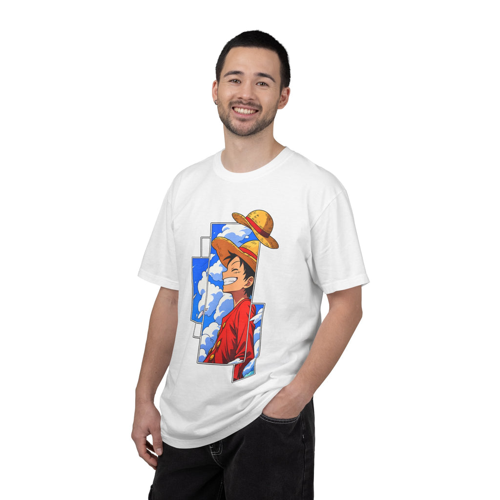 Anime Straw Hat Crew T-Shirt — Luffy Smiling Sky Graphic Tee