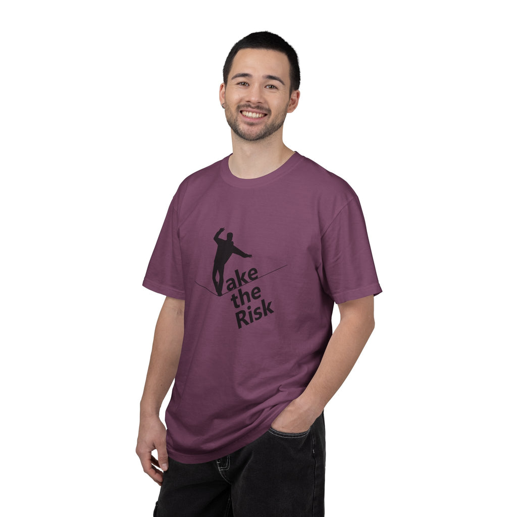 Take the Risk T-Shirt — Tightrope Silhouette Motivational Tee