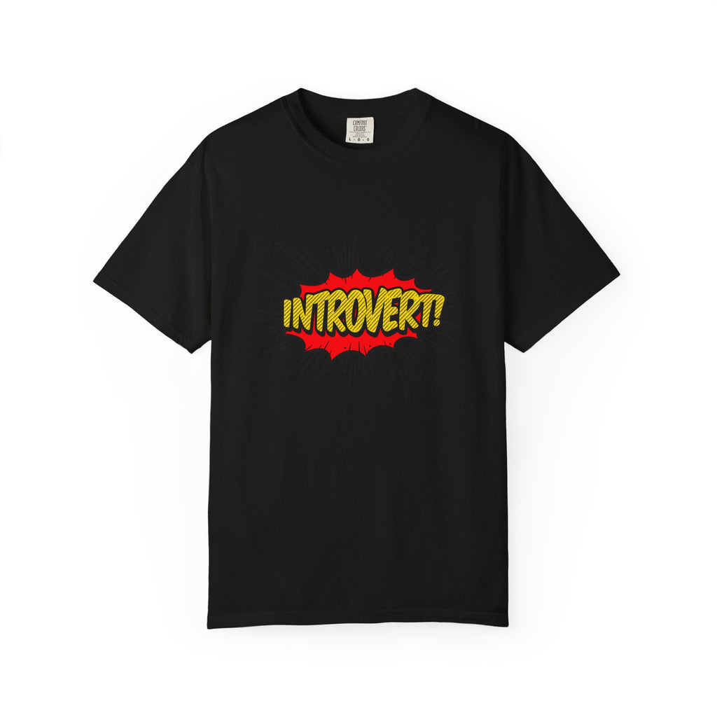Introvert Comic Pop T-Shirt — Graphic "INTROVERT!" Tee