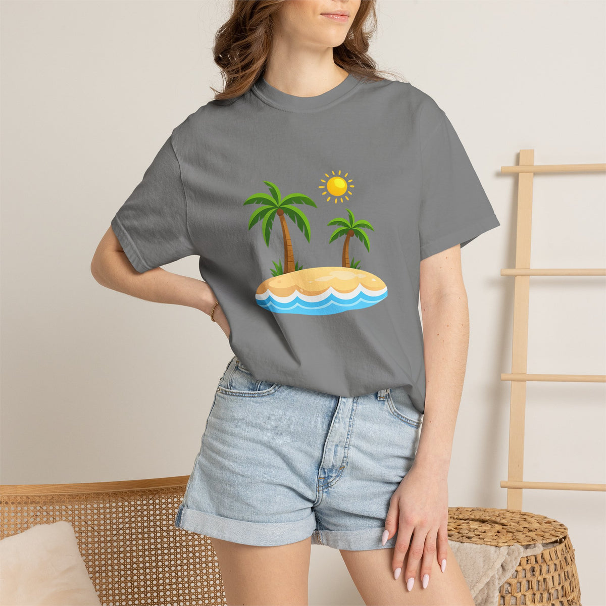 Island Paradise T-Shirt — Tropical Palm Tree Beach Graphic