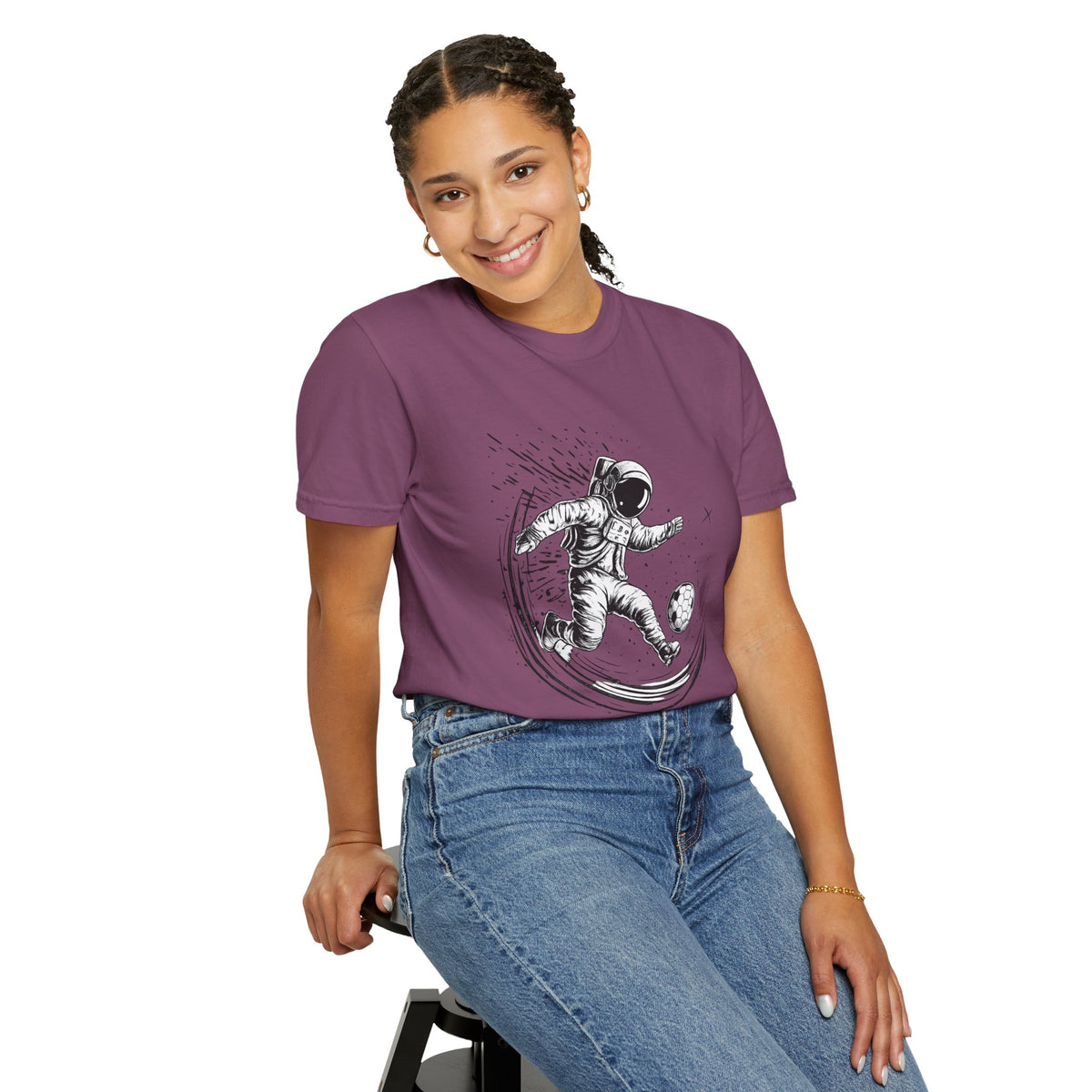 Astronaut Soccer T-Shirt — Space Football Graphic Tee