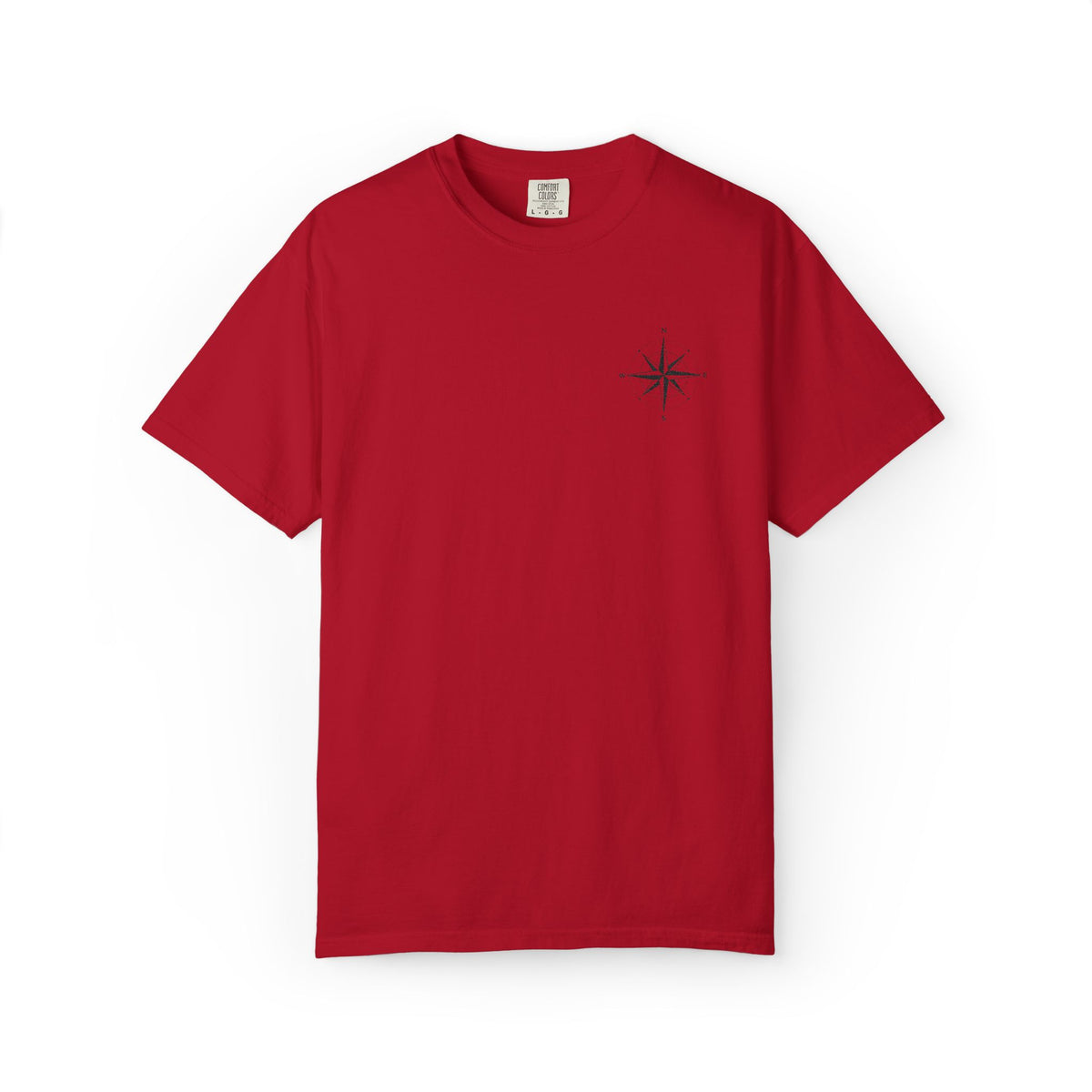 Compass Rose Pocket T-Shirt — Minimal Nautical Graphic Tee