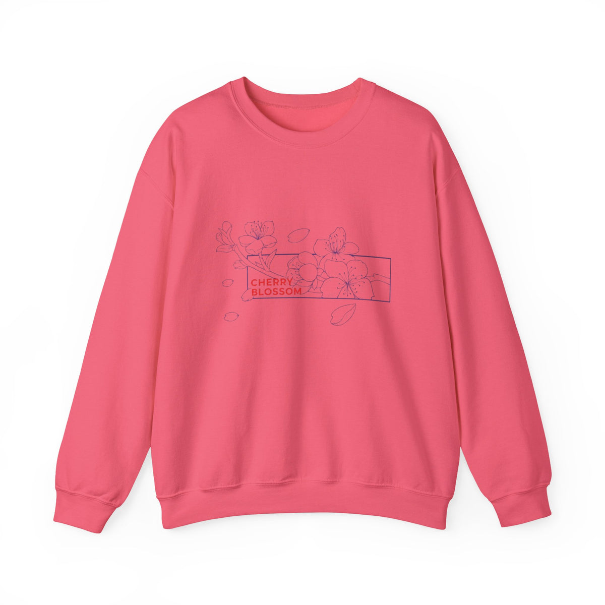 Cherry Blossom Crewneck Sweatshirt — Minimal Floral Graphic