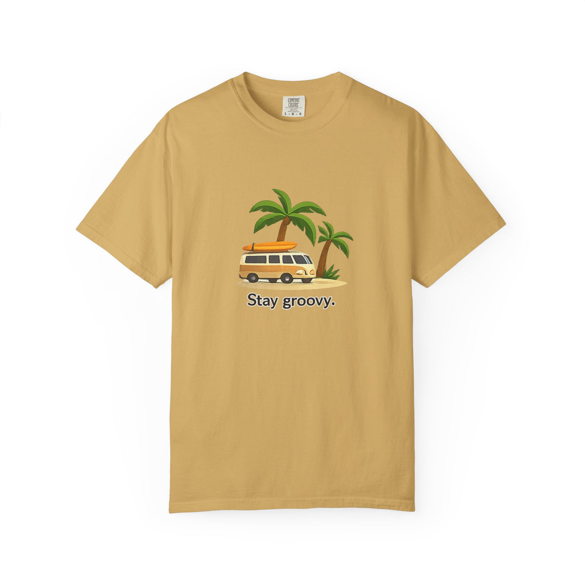 Vintage Surf Van T-Shirt – "Stay Groovy" Retro Beach Tee