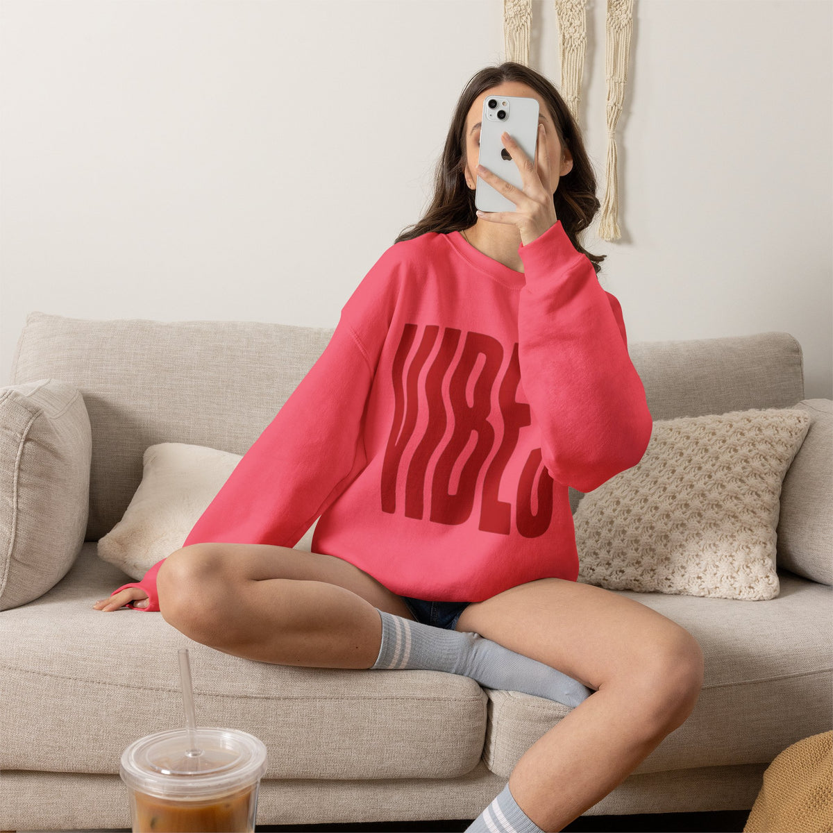Vibes Distorted Crewneck Sweatshirt