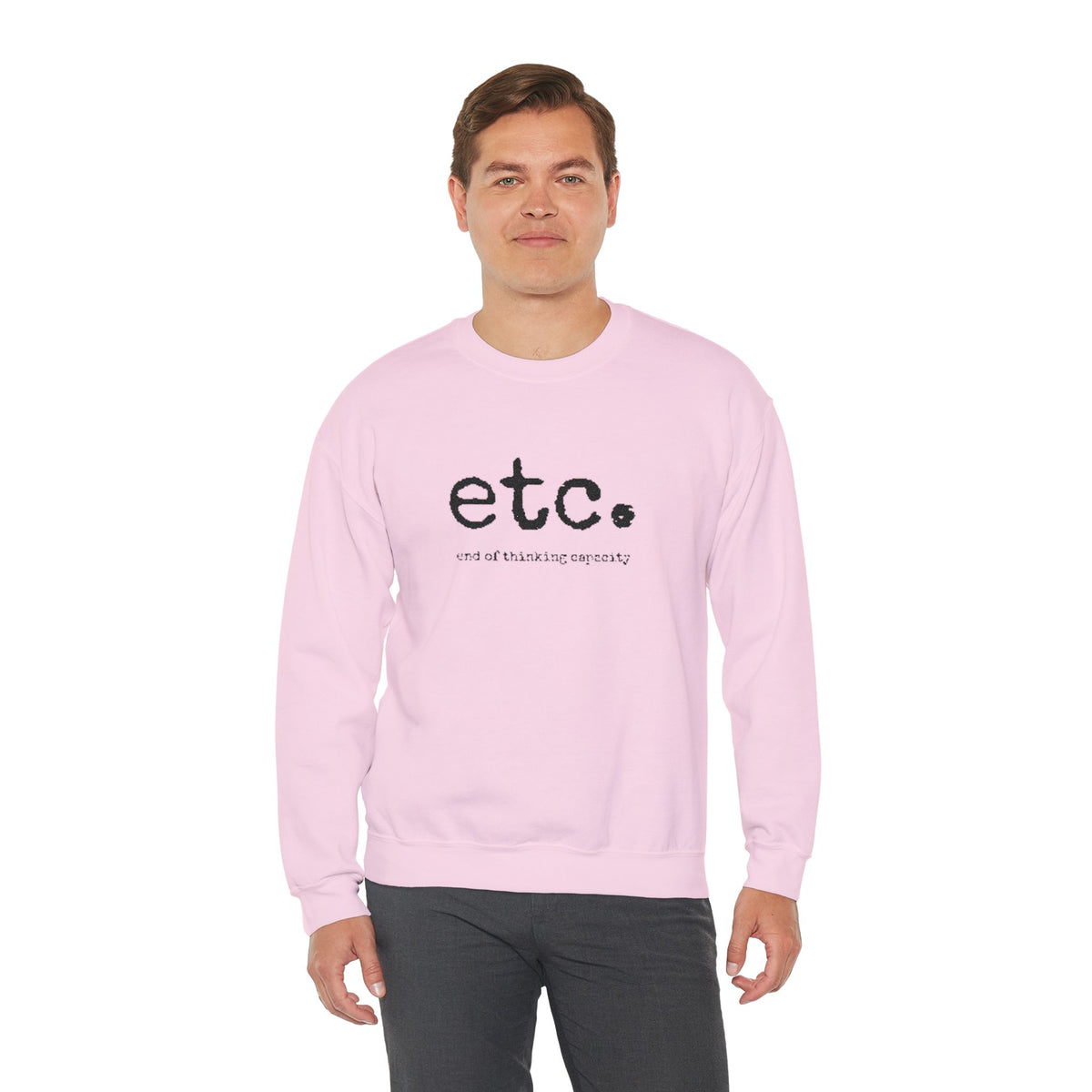 Crewneck Sweatshirt – Minimal 'etc.' Script Logo Casual Pullover