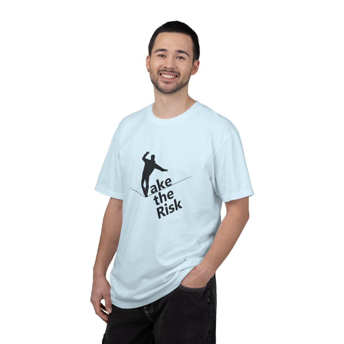 Take the Risk T-Shirt — Tightrope Silhouette Motivational Tee