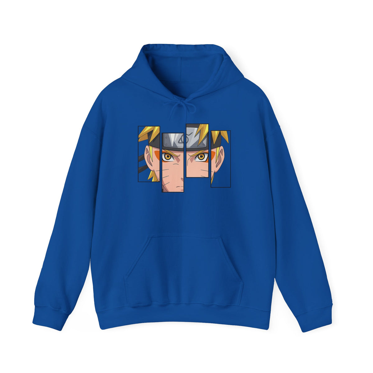 Anime Eyes Split-Panel Hoodie