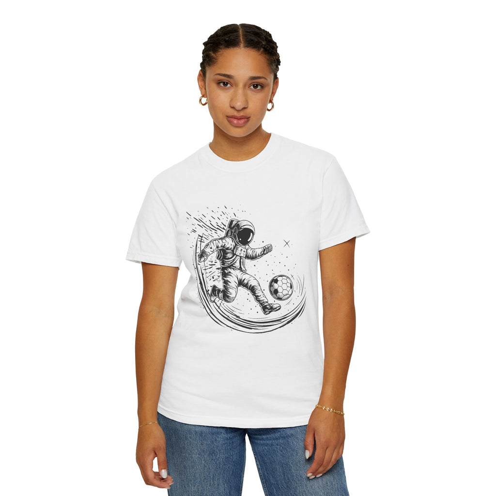 Astronaut Soccer T-Shirt — Space Football Graphic Tee