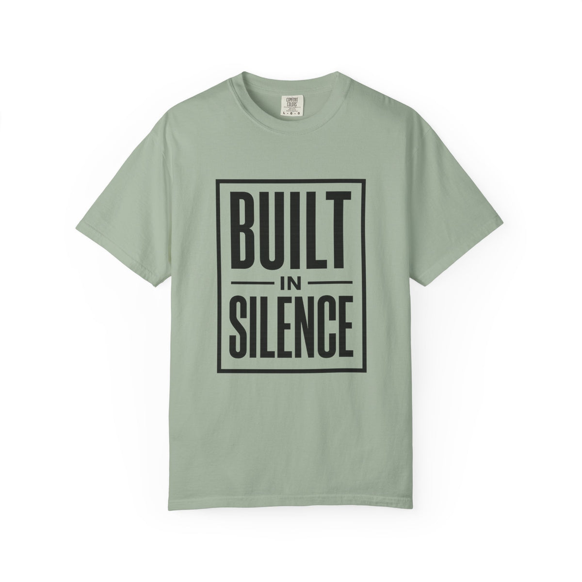 Built In Silence T-Shirt — Minimalist Bold Typography Tee