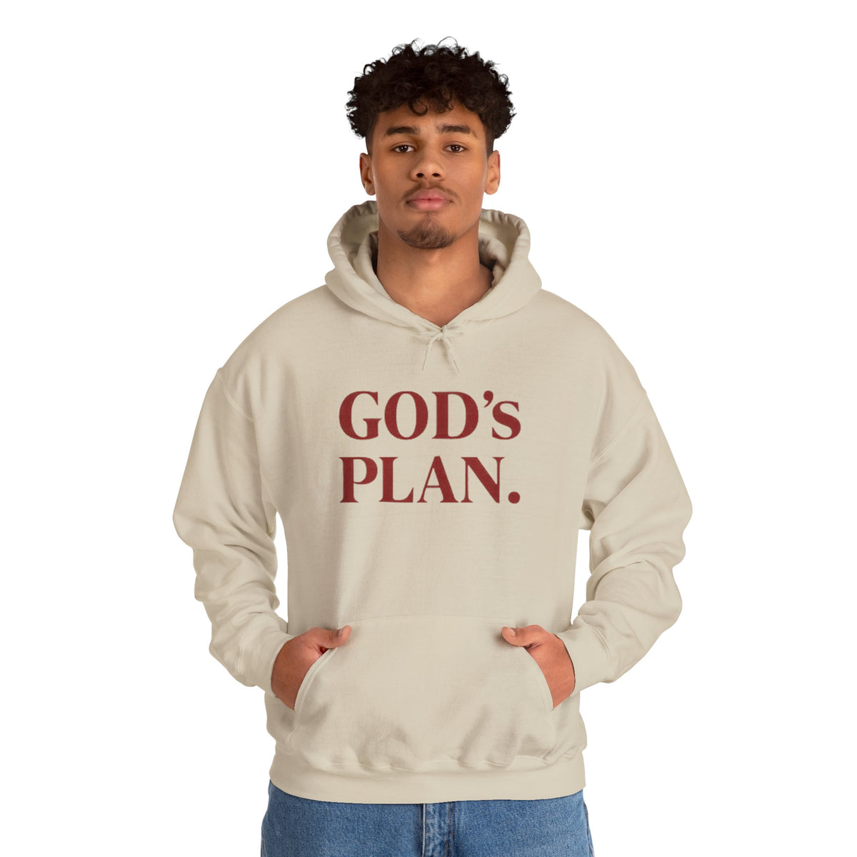 God's Plan Hoodie — Faith-Inspired White Pullover