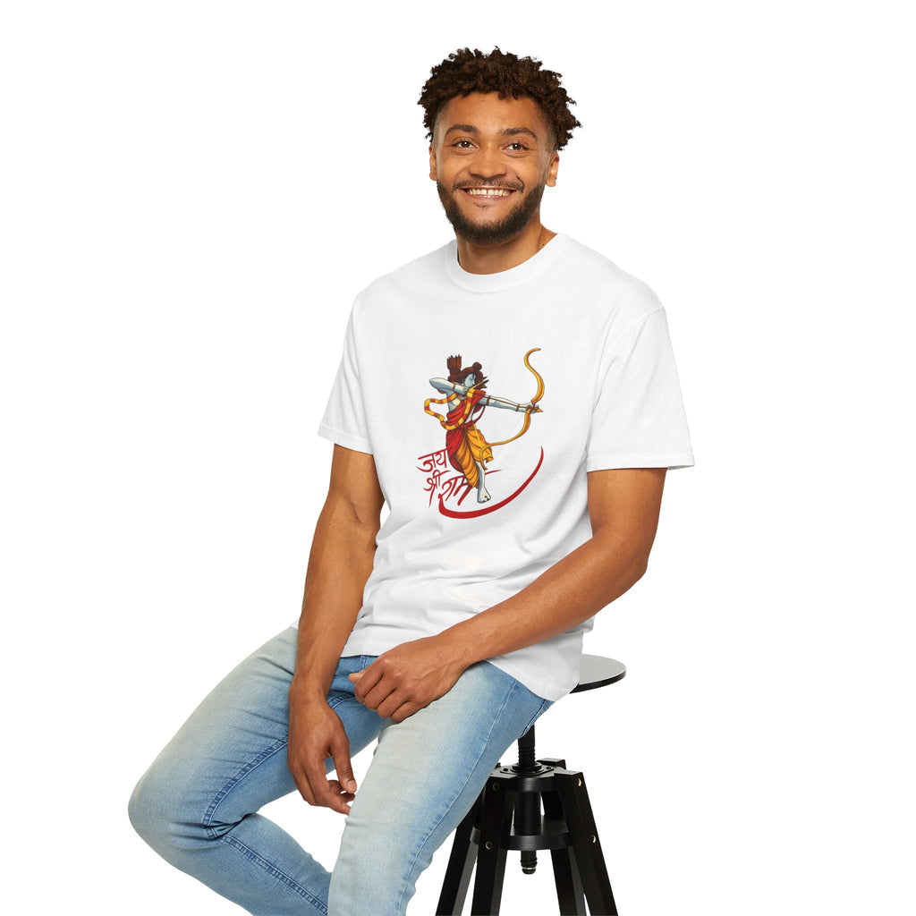 Ram Archer T-Shirt with ‘Jai Shri Ram’ Hindi Script — Hindu Festival & Devotional Tee
