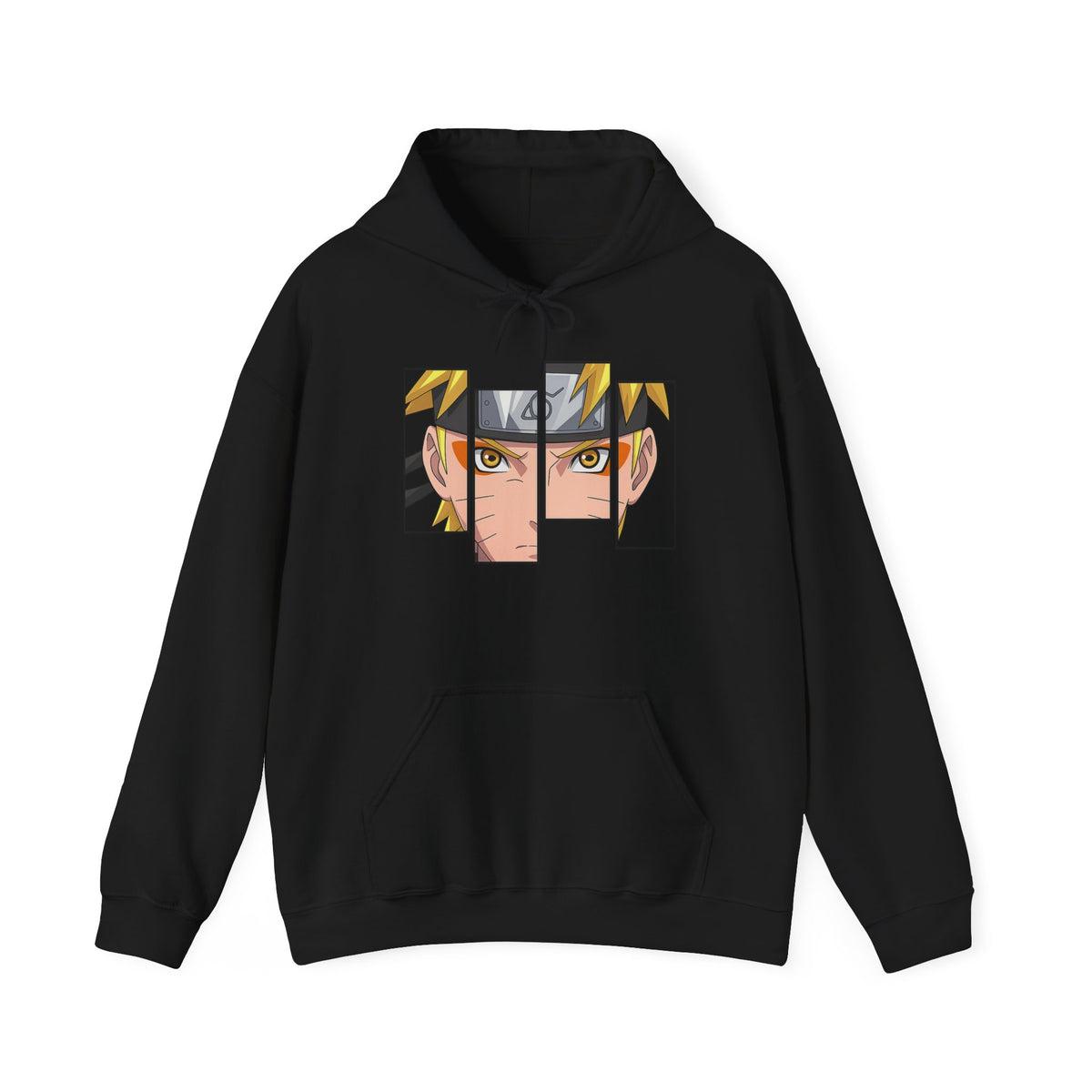 Anime Eyes Split-Panel Hoodie