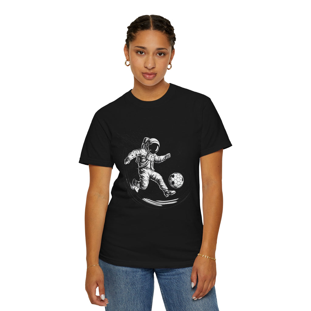 Astronaut Soccer T-Shirt — Space Football Graphic Tee