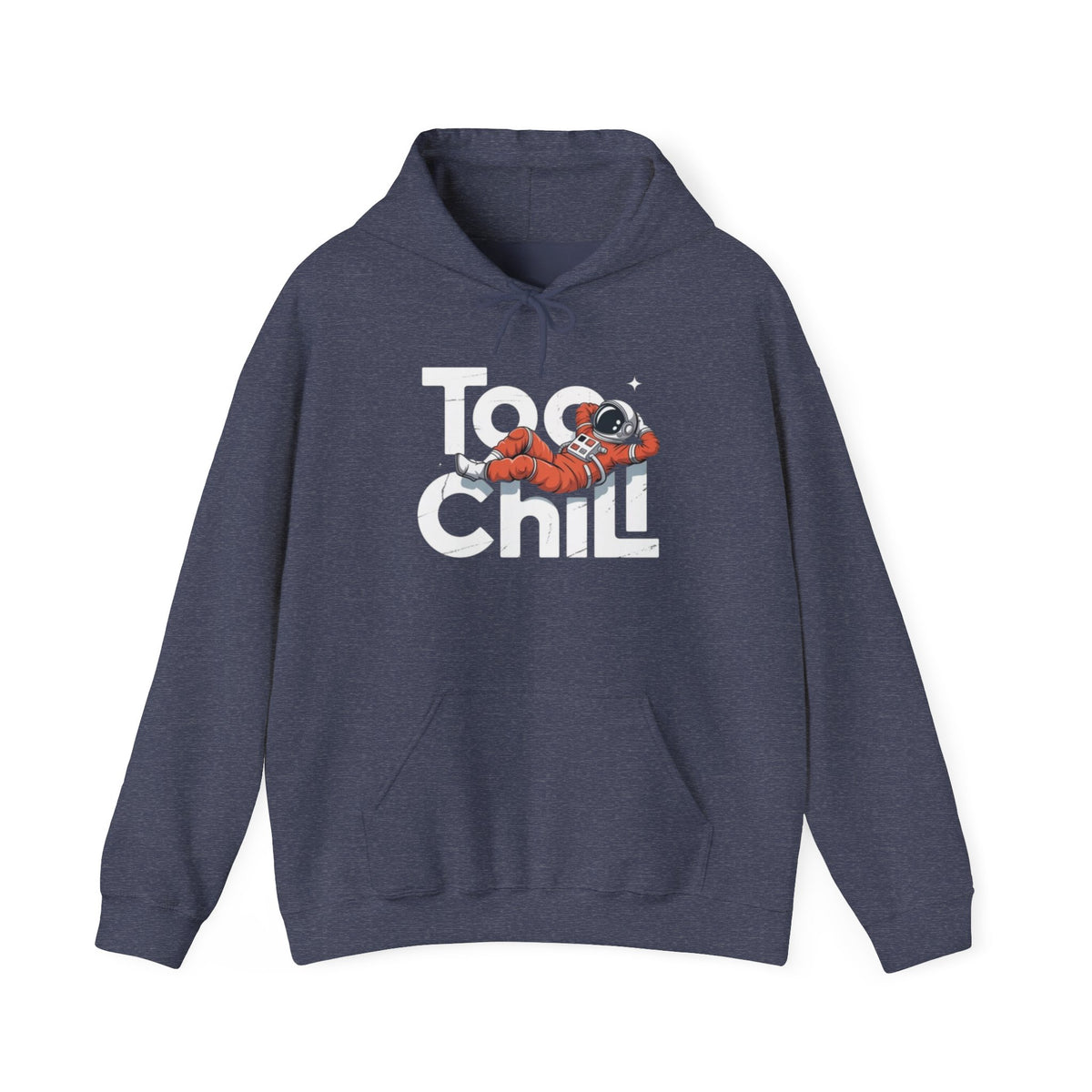 Too Chill Astronaut Hoodie — Retro Space Graphic Pullover