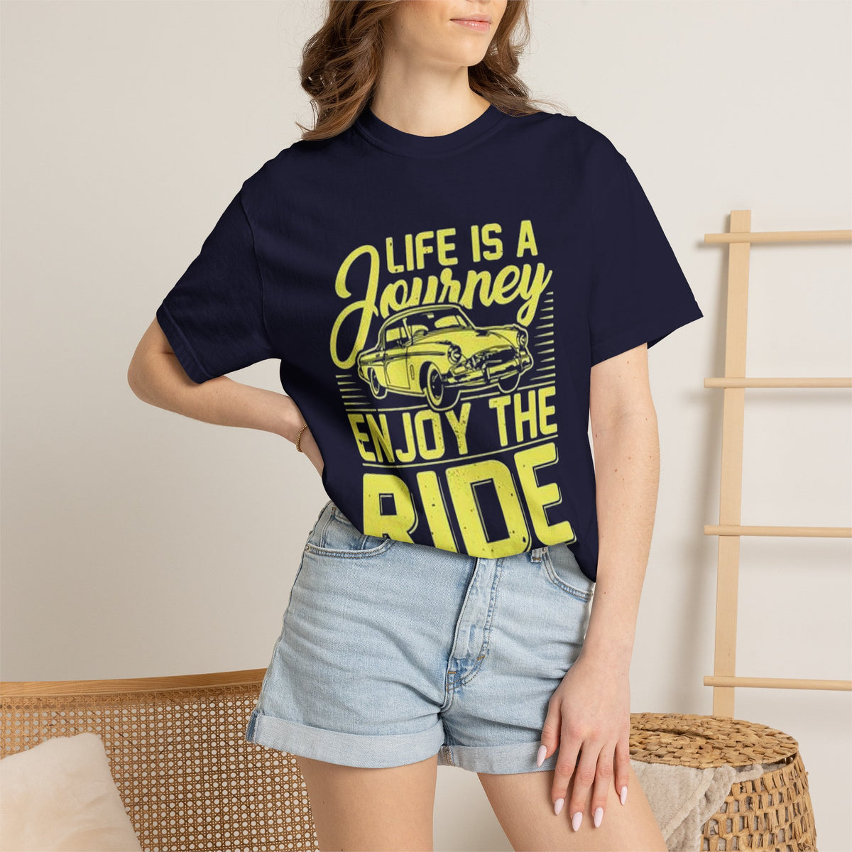 Enjoy The Ride T-Shirt — 'Life Is A Journey' Vintage Car Tee