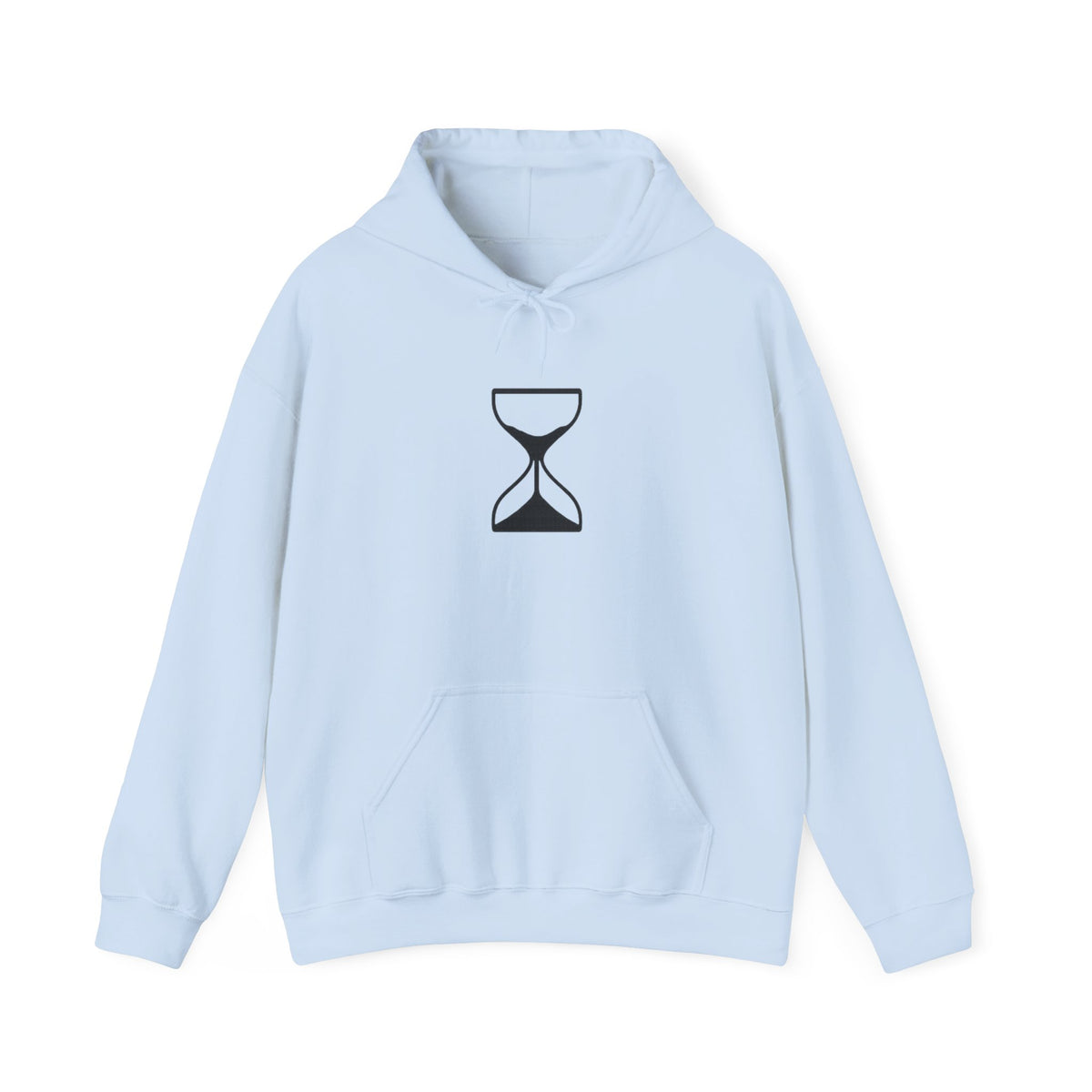 Hourglass Minimalist Hoodie — Simple Time Symbol Pullover