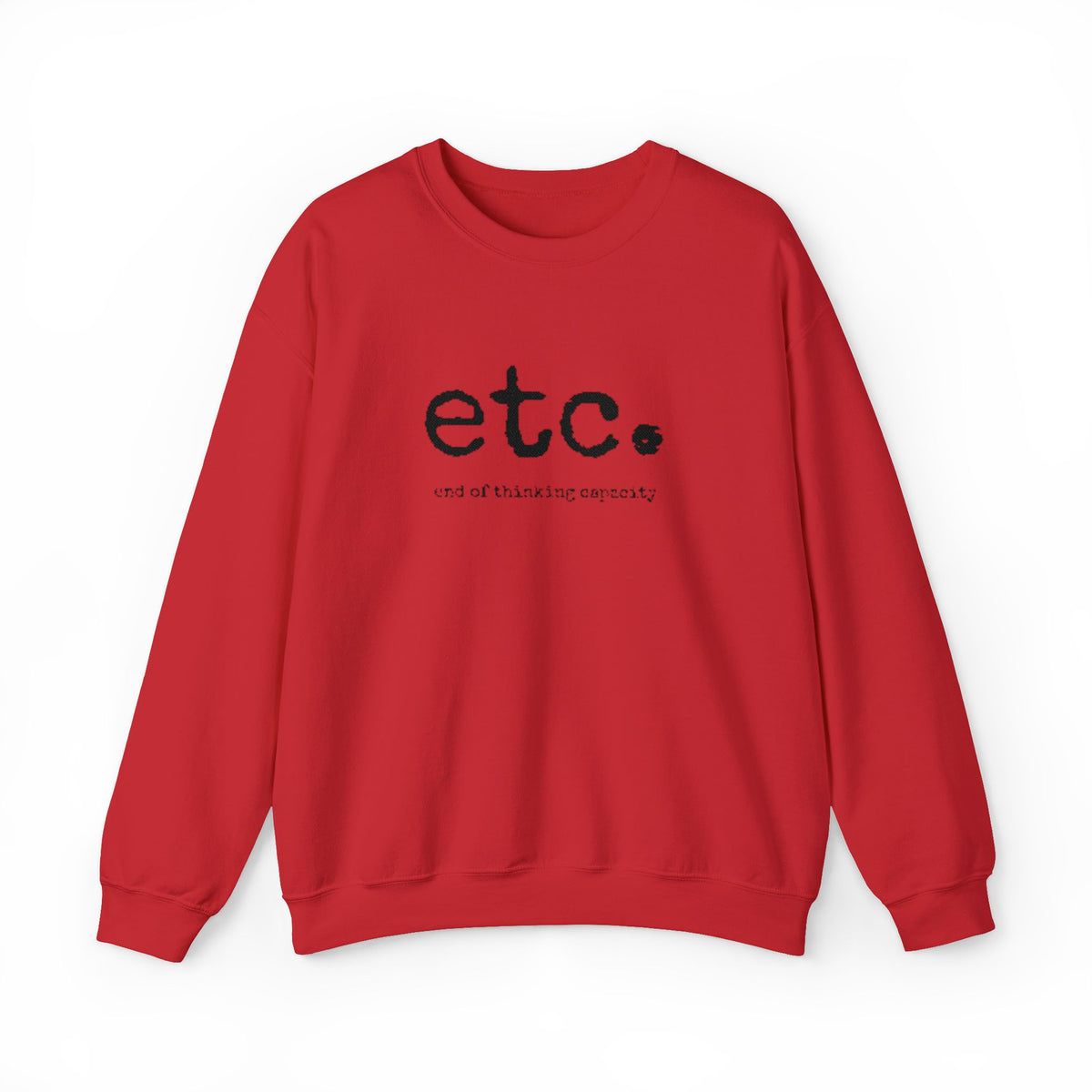 Crewneck Sweatshirt – Minimal 'etc.' Script Logo Casual Pullover