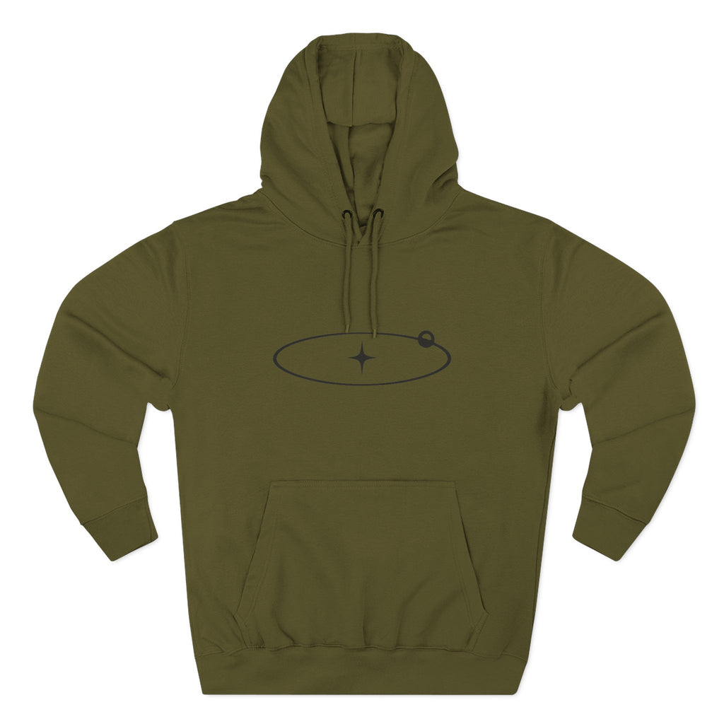 Minimal Orbit Hoodie — Simple Space Graphic Pullover