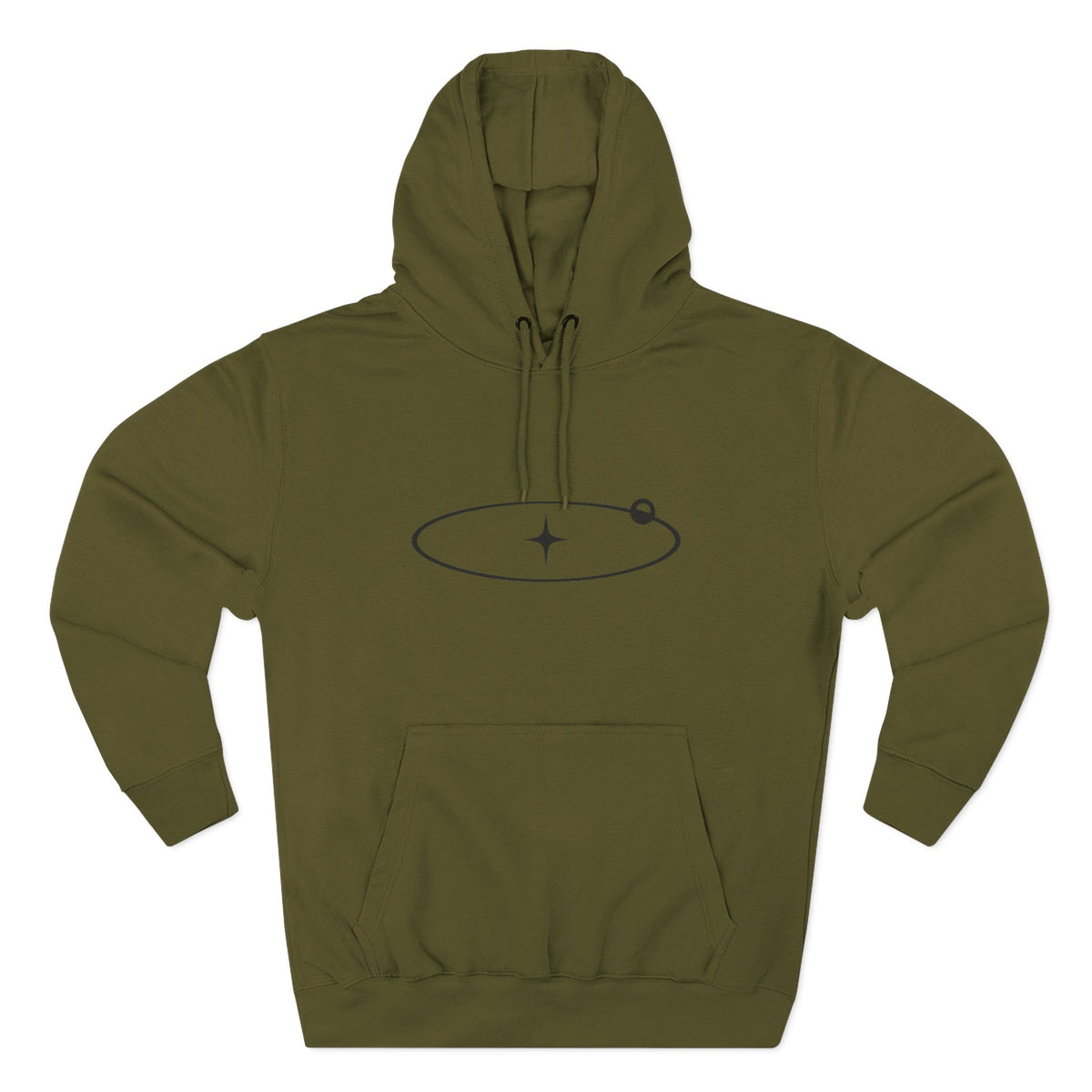 Minimal Orbit Hoodie — Simple Space Graphic Pullover