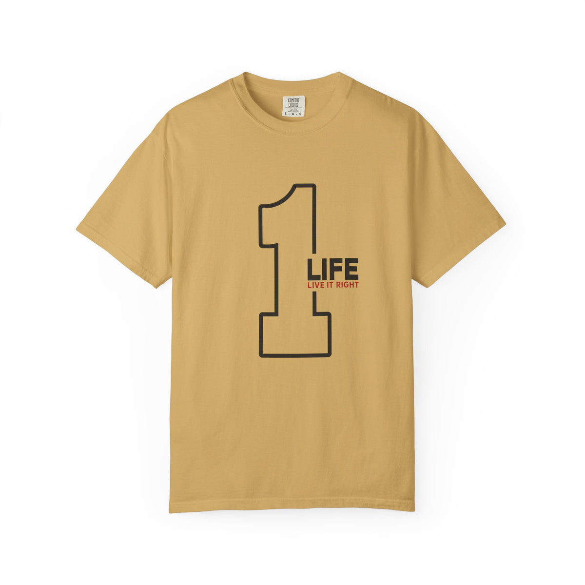 1 Life "Live It Right" T-Shirt — Minimalist Motivational Tee