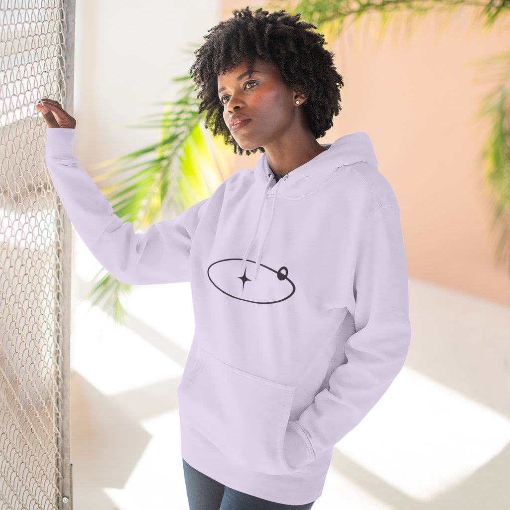 Minimal Orbit Hoodie — Simple Space Graphic Pullover