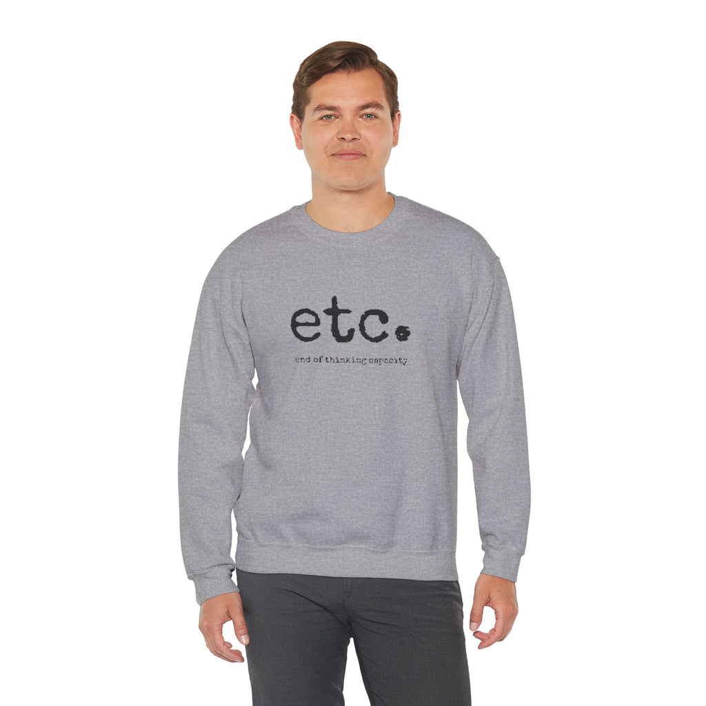 Crewneck Sweatshirt – Minimal 'etc.' Script Logo Casual Pullover