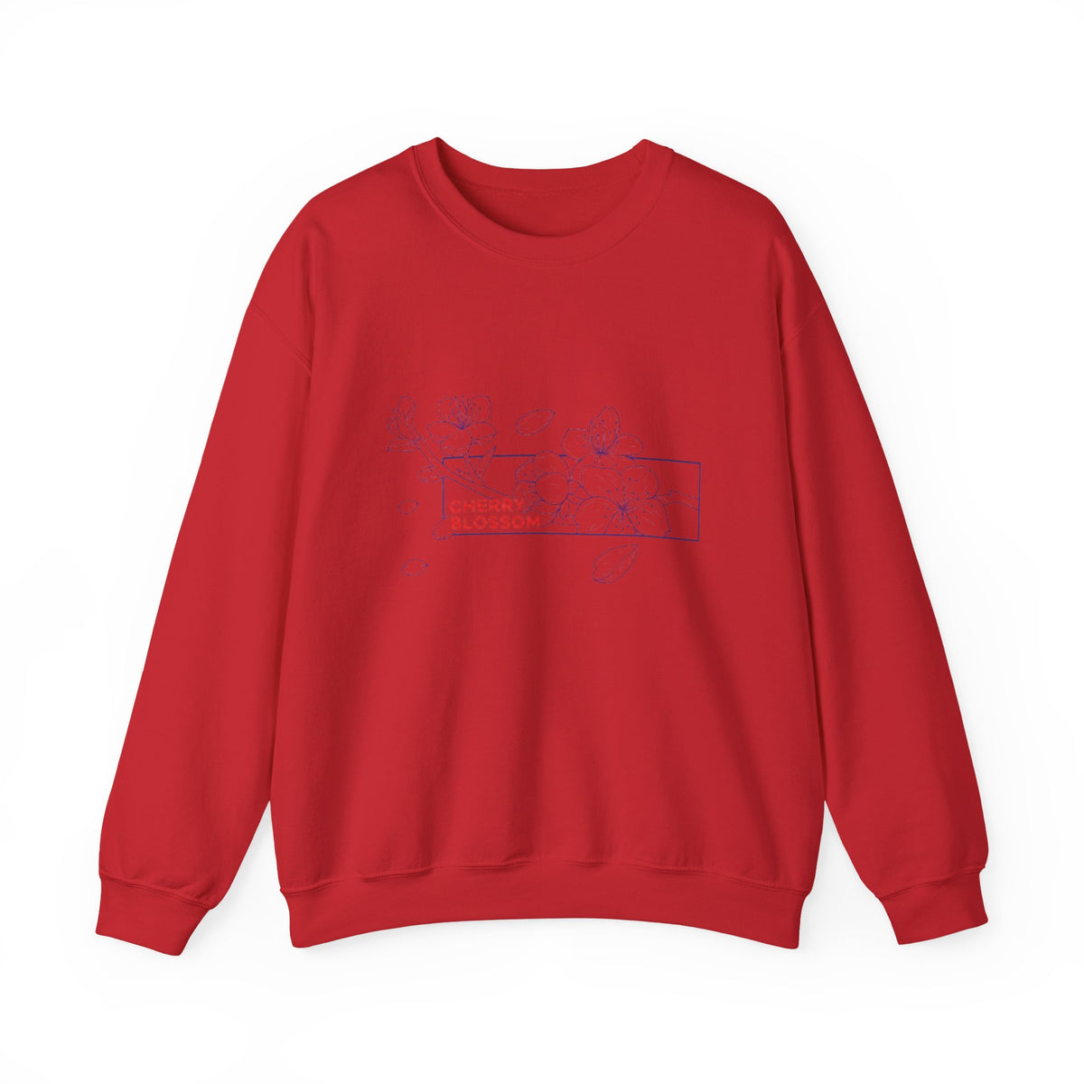 Cherry Blossom Crewneck Sweatshirt — Minimal Floral Graphic