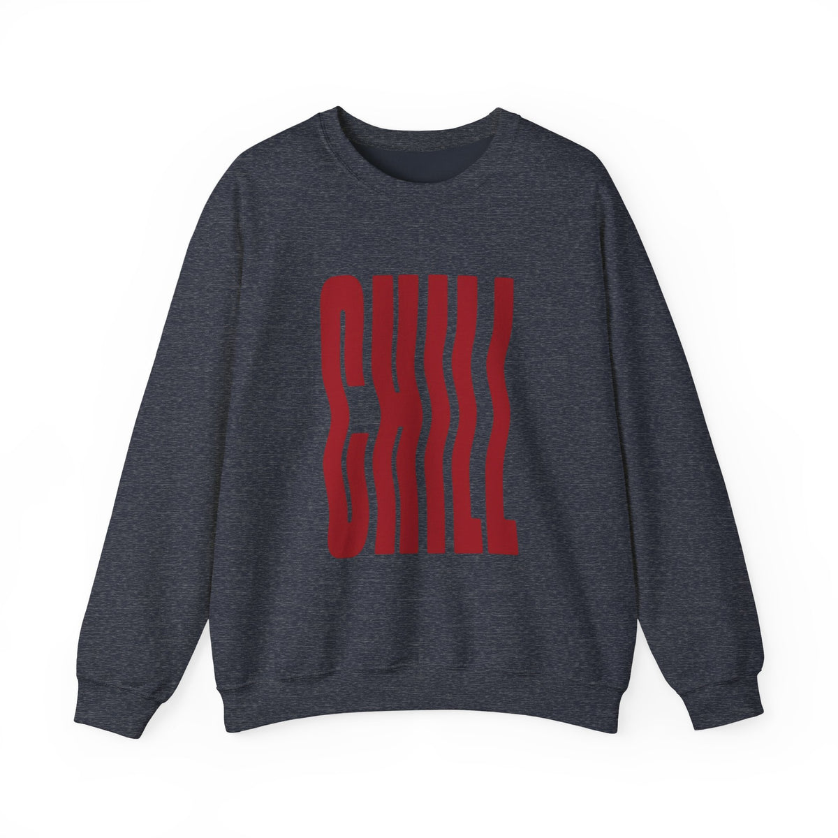 Chill Distorted Text Crewneck Sweatshirt