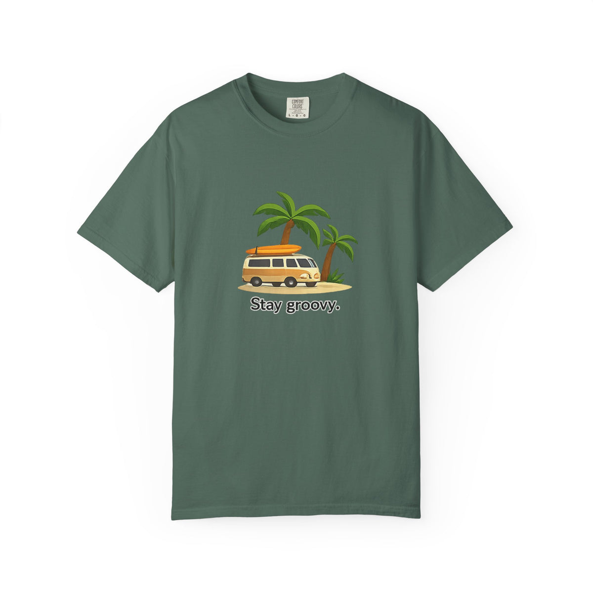 Vintage Surf Van T-Shirt – "Stay Groovy" Retro Beach Tee