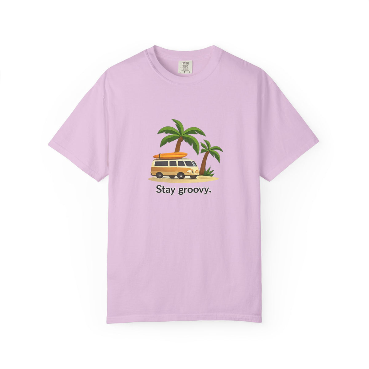 Vintage Surf Van T-Shirt – "Stay Groovy" Retro Beach Tee