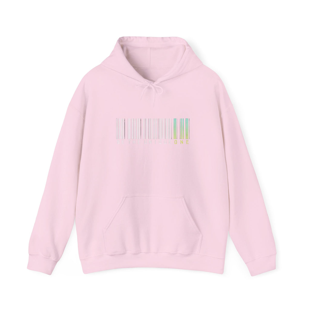 Unique One Barcode Hoodie — "Be the Unique One" Graphic Pullover