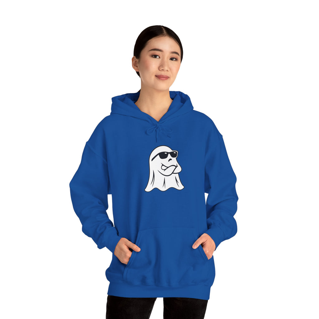 Cool Sunglasses Ghost Hoodie — Cute Minimalist Halloween Pullover