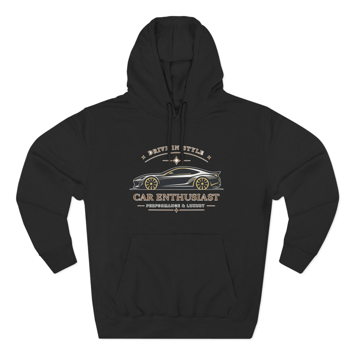Car Enthusiast Hoodie — Vintage Sports Car Graphic, 'Drive in Style' Casual Pullover