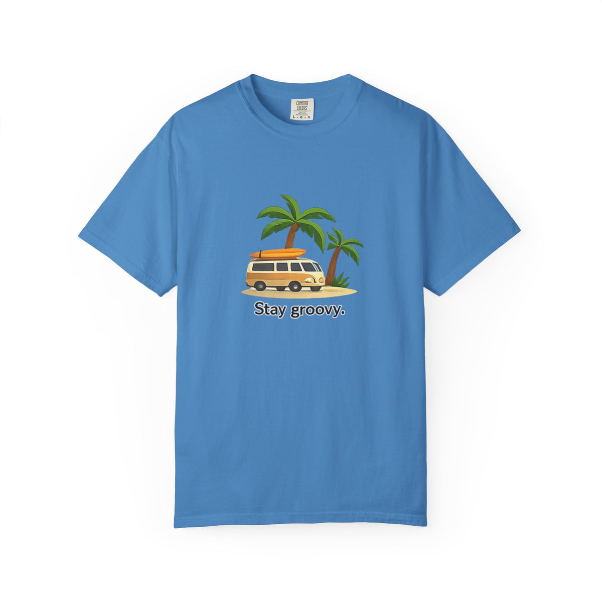 Vintage Surf Van T-Shirt – "Stay Groovy" Retro Beach Tee