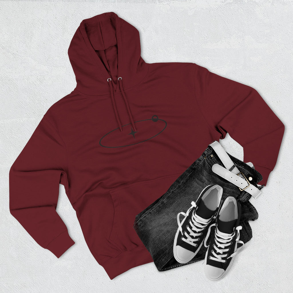 Minimal Orbit Hoodie — Simple Space Graphic Pullover