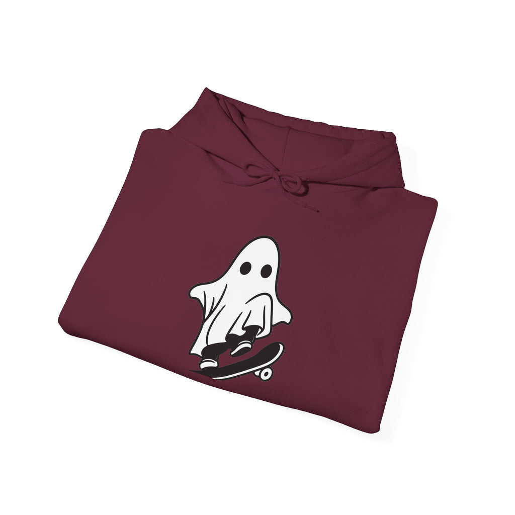 Ghost Skateboard Hoodie — Cute Skateboarding Ghost Graphic Sweatshirt