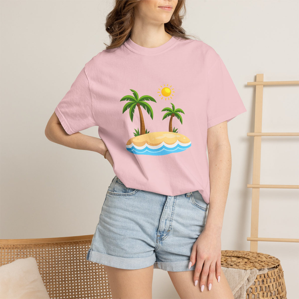 Island Paradise T-Shirt — Tropical Palm Tree Beach Graphic