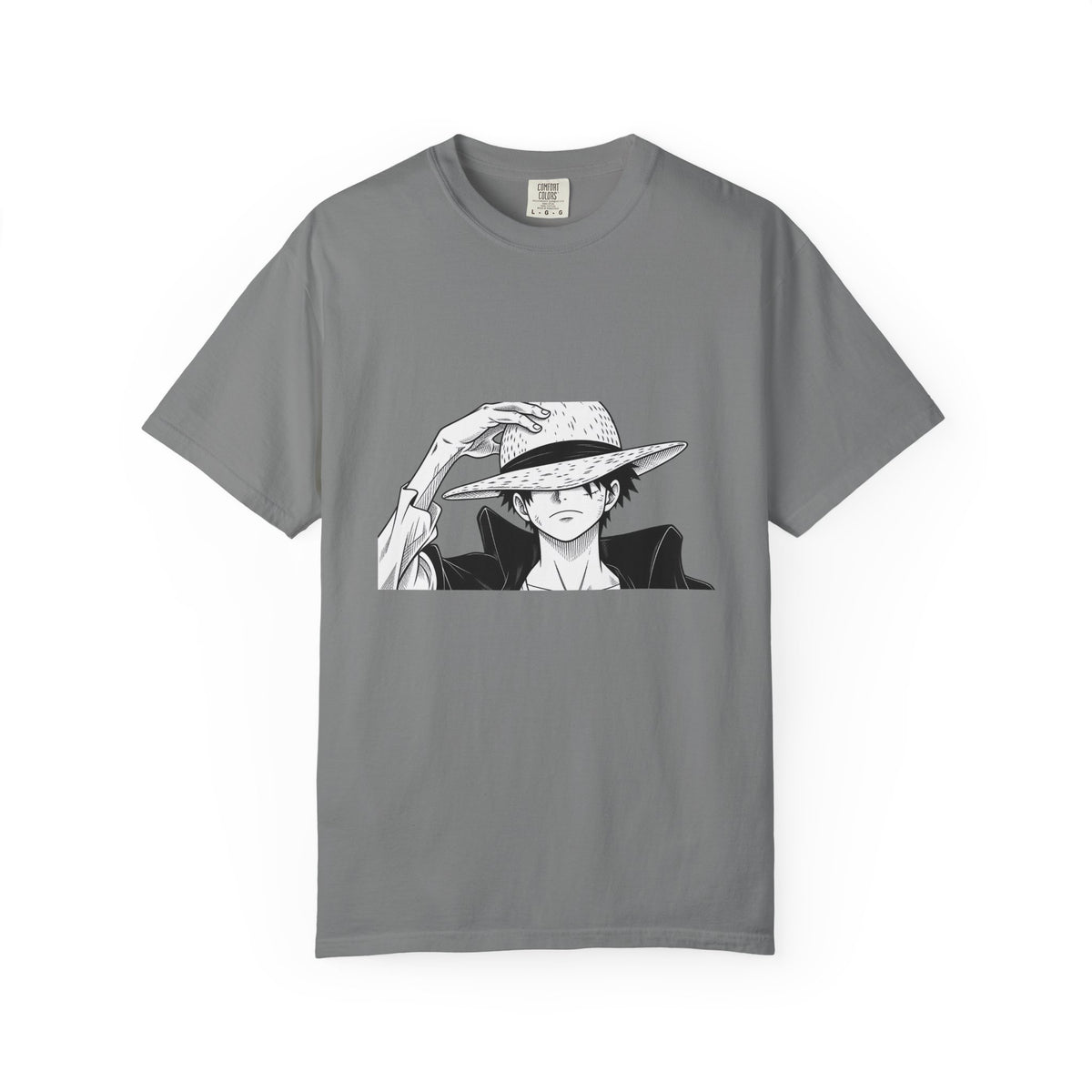 Anime Straw Hat Pirate T-Shirt – Minimal Luffy Illustration Tee