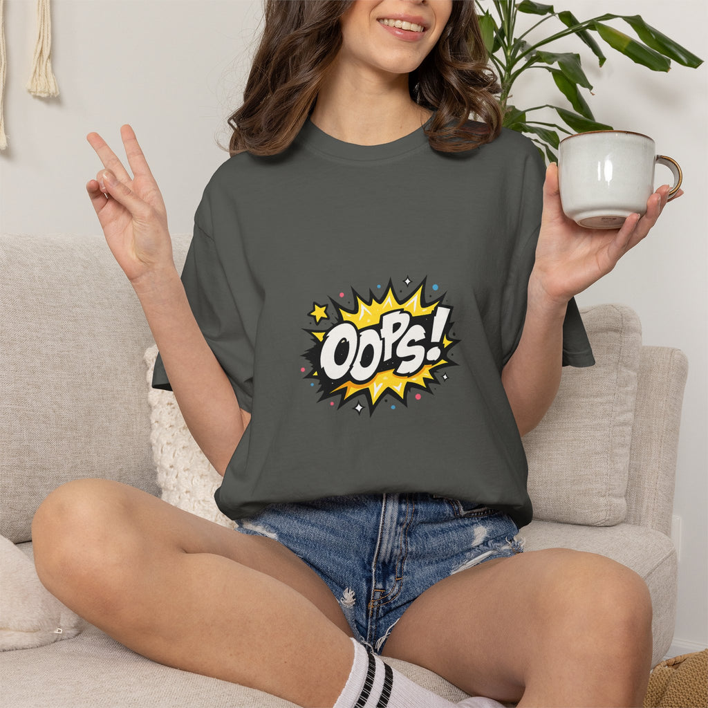 Oops! Comic Graphic T-Shirt — Retro Pop Art Tee