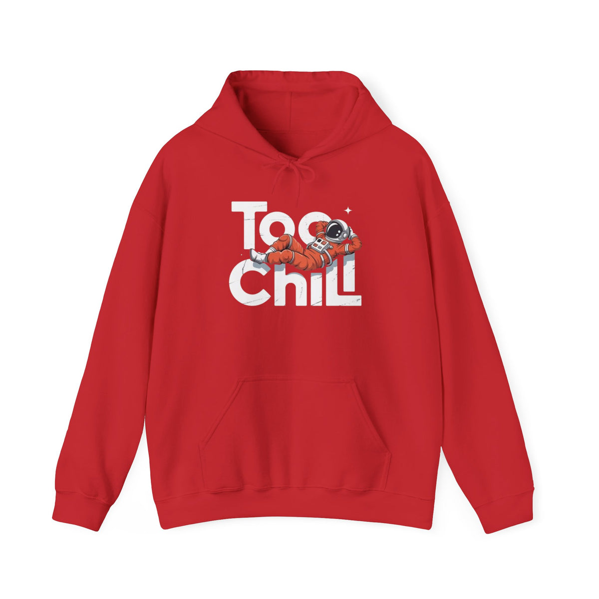 Too Chill Astronaut Hoodie — Retro Space Graphic Pullover