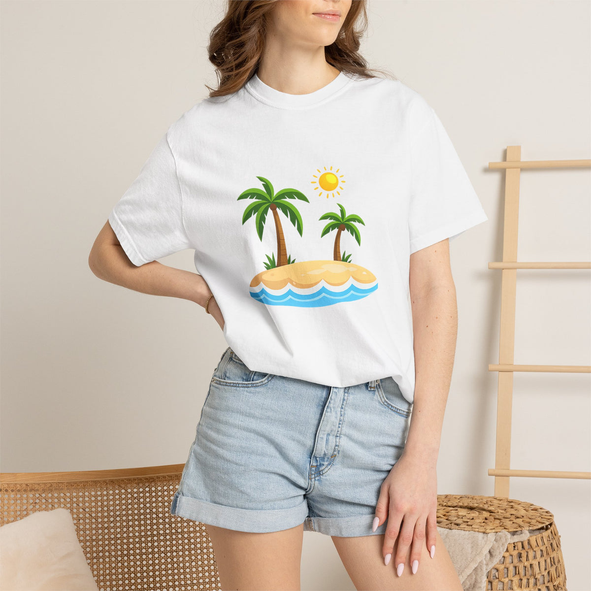 Island Paradise T-Shirt — Tropical Palm Tree Beach Graphic