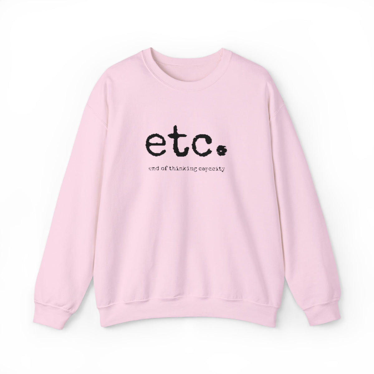 Crewneck Sweatshirt – Minimal 'etc.' Script Logo Casual Pullover